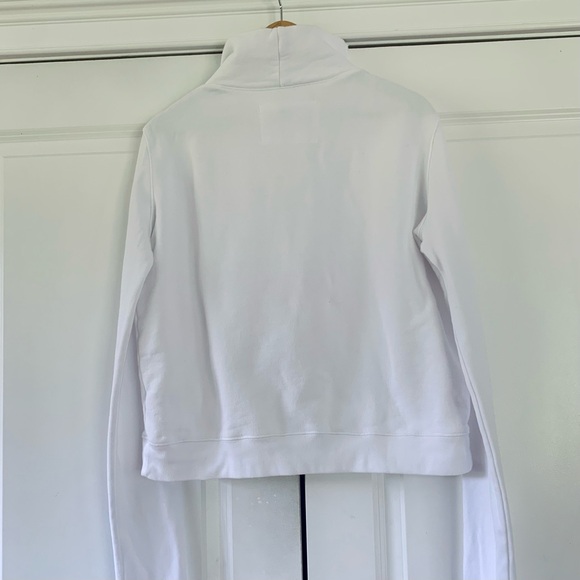 Frank & Eileen Tee Lab Asymmetrical Zip Sweatshirt Moto Funnel Neck Size Large - Picture 4 of 12